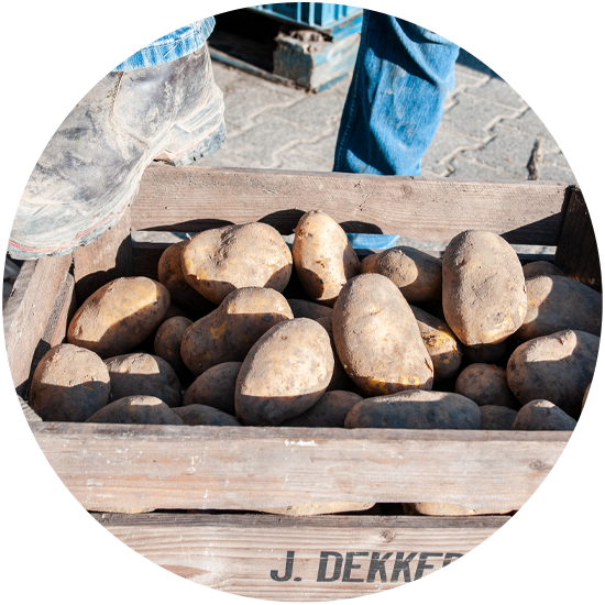 ongewassen aardappelen